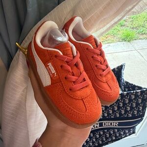 Puma Kids' Orange Suede Sneakers